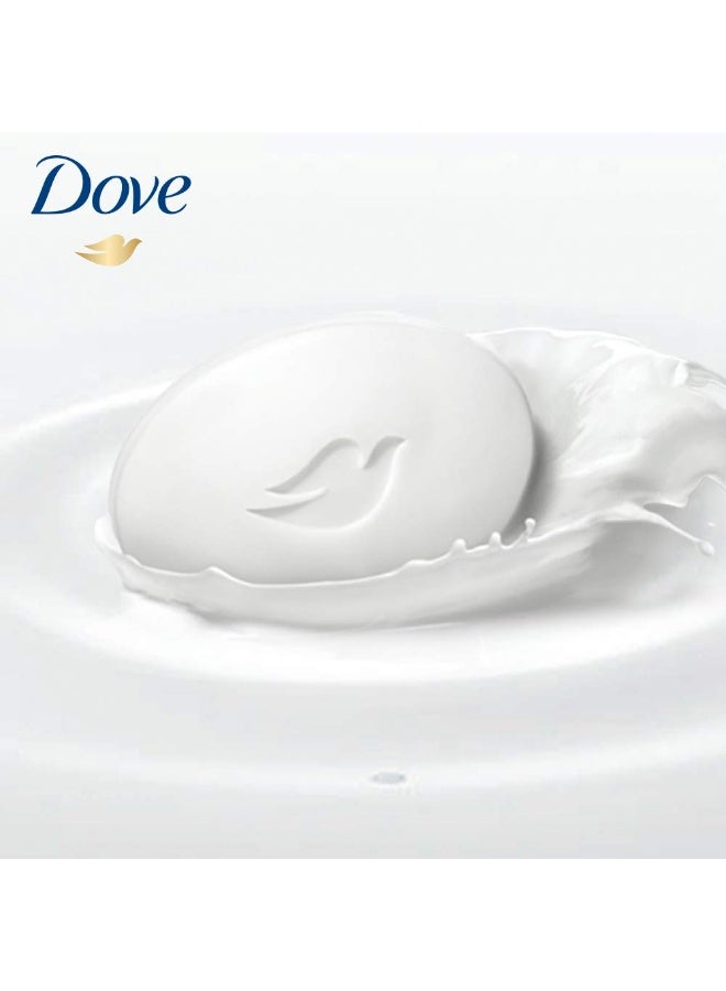 Dove Cream Beauty Bathing Bar With ¼ Moisturizing Cream To Give You Softer, Smoother Skin, 100 g (Pack of 3) - Image 3